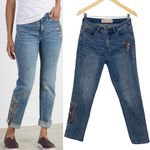 Soft Surroundings Embroidered Floral Jeans Beaded Embellished Boyfriend Fit 4 Photo 1