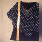 Black and White Polka Dot Sheer Top blouse y2k size medium Photo 6