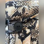 Alex Marie  Snake Print Satin Pleated Button Down Midi Skirt Photo 6