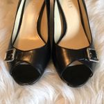 Ralph Lauren Lauren  black open toe leather heels 9 Photo 8