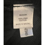 EXPRESS  Womens Black Sequin Top Size Large Pima Cotton Scoop Neck Glam Sparkly Photo 2