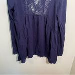 Knox Rose  Open Front Cardigan Navy Blue Crochet Lace M Photo 6