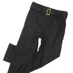 Vince NWT  Belted Linen Pant in Black Stretch Tapered Utility Trouser S Photo 5