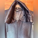 CoVelo Clothing Poppy Black Wool Long Sleeveless Jacket Topper Vest Silk Lined Size 12 Photo 3