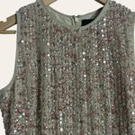 Mac Duggal 93603 Nude Sequined High Neck Sleeveless Column Gown Size 4 Photo 5