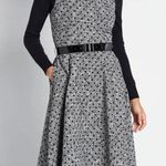 Modcloth Take The Lead Vintage Inspired A-Line Belted Knee Length Midi Dress Photo 0