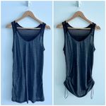 Lululemon top size 6 gray black mesh cinch run Photo 3