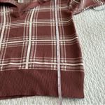 Max Studio ✨ Women’s Brown Plaid Collared Sweater Medium Photo 10