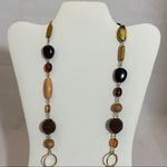 Cookie Lee  Long Gold and Bead Necklace Photo 2