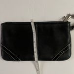 Coach Black Leather Wristlet with Stitch Detail Photo 2