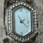 Women’s‎ vintage silver/brown crystal bangle bracelet watch one size Silver Photo 2