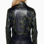 Ramy Brook Kane Snakeskin Animal Print Faux Leather Moto Biker Jacket Size S Photo 4
