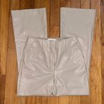 Abercrombie & Fitch NWT Vegan Leather Tan Bootcut Pants Photo 0