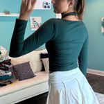 Lush Clothing Nwt long sleeve dark green cut out shirt Photo 2