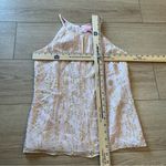 Lilly Pulitzer  Del Mar Top Pink Gold Silk Metallic Halter Tank Size XS Photo 2