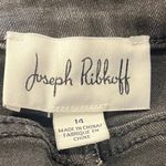 Joseph Ribkoff  Women’s Black Distressed Detail Fringe Hem Skinny Jeans Size 14 Photo 2