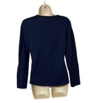 Holiday Time Navy Cardinal Tree Long Sleeve Tee Medium Winter Scene Top Photo 1