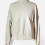 Alo Yoga  Mock Neck Sweatshirt Fleece Pullover Light Tan Casual Lounge Photo 0