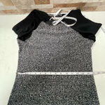 Loft ANN Taylor  Fact Sweater Dress Black White, Small, 3/4 Sleeves Neutral Wool Photo 6