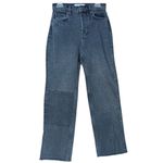 Reformation  Cynthia Patch High Rise Straight Jeans Sz 25 Photo 3