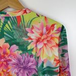 Boston Proper Beaded Floral Tunic Dress Sz XL Tropical Cover Up Resort Colorful Photo 3