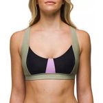prAna Tulum Bikini Top Black Color Block Size M Photo 0
