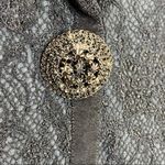 Diane Von Furstenberg  Ursette Lace Blazer One Button Jacket Coat Blue Black 14 Photo 2