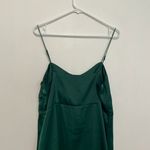 Urban Outfitters NEW NWT  Padova Satin Slip Dress Emerald Green Button Front Mini Photo 14