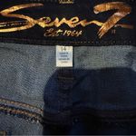 Seven7 High Rise Tower Straight Crop Raw Hem Denim Blue Jeans Sz 14 Photo 8
