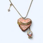 Betsey Johnson  Vintage 2000s Rare Pink locket heart necklace Photo 1