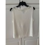 Ralph Lauren Lauren ‎ Ivory Lace Trim Sleeveless Top Women's Size L Photo 3