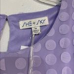 She & Sky  LAVENDER PURPLE TEXTURED SHIFT MINI DRESS MEDIUM NEW WITH TAGS Photo 2