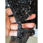 LPA  Dress Women Medium Black‎ Sequins Long Puff Sleeve Sheath Francisia Mini Photo 8