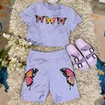 Boutique NEW Purple Butterfly Set Photo 3