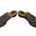 Born concept Born Dark Brown Leather Woven Crisscross Sandals Women Sz 8 Photo 14