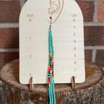 Turquoise Southwest Pattern Seed Bead Earrings Multiple Photo 1