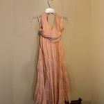 Boston Proper  pink peach maxi halter dress Photo 3