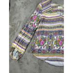 Maeve  Anthropologie‎ Floral Striped Blouse Small Long Sleeve Boho Relax Career Photo 11