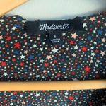 Madewell  Silk Ruffle-Hem Wrap Top in Starry Night Photo 9