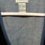 Napa Valley Vest Woman Size Large Denim with Embroidery Vintage Zip Up Y2K Blue Photo 5