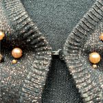 Susan Graver  dressy black sweater, gold beading and specks throughout, s… Photo 4