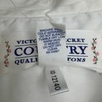 Victoria's Secret Country Cotton Pajama Shirt Size Small White Vintage Deadstock Photo 7