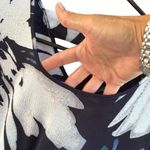 EUC Clara Sun Woo Navy Floral Asymmetric Point Hem Top Medium Photo 3