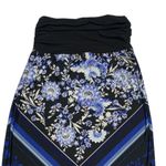 Apt. 9  Blue Floral Geometric Maxi Skirt with Ruched Waistband – Boho Chic Photo 2