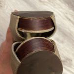 Jessica Simpson Tan Snakeskin Slingback Open Toe 5" Woodgrain Heels Size 8B/38 Photo 6