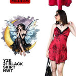 The Limited Y2K VTG. WHIMSYGOTH DARK ROMANTIC TOP DRESS SKIRT BUNDLE MEDIUM‎ Photo 0
