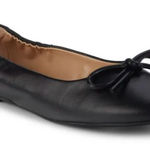 Saks 5th Avenue Saks Fifth Avenue Cameron Black Leather Ballet Flats size 8.5 Coquette Photo 0