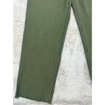 ZARA  Women's Pants Green Ribbed Stretch High Waisted Flowy Holiday Sz Large Photo 4