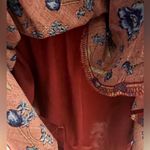 Free People Flower Fields Mini Dress Burgundy Ballon Sleeves Ruffles Boho Small Photo 13