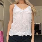 Aeropostale y2k vintage beaded white coquette milkmaid cami Photo 0